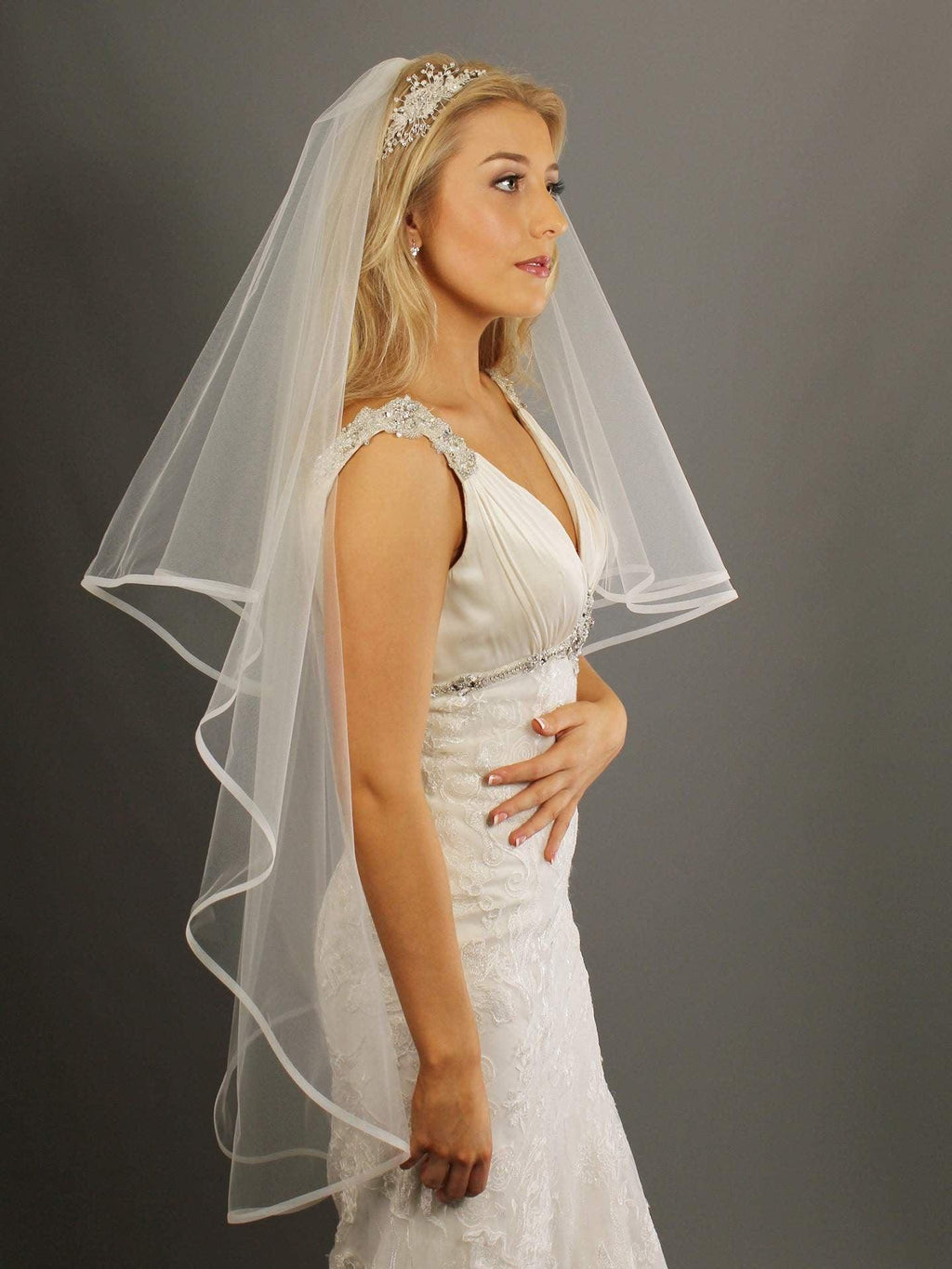 NINA - CRINOLINE EDGE VEIL - 72" - Adore Bridal and Occasion Wear