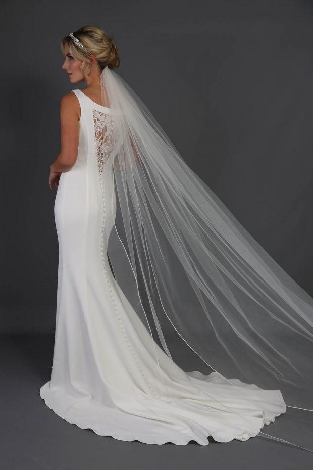 AC101-Signature Tulle Cord Edge Veil - Adore Bridal and Occasion Wear