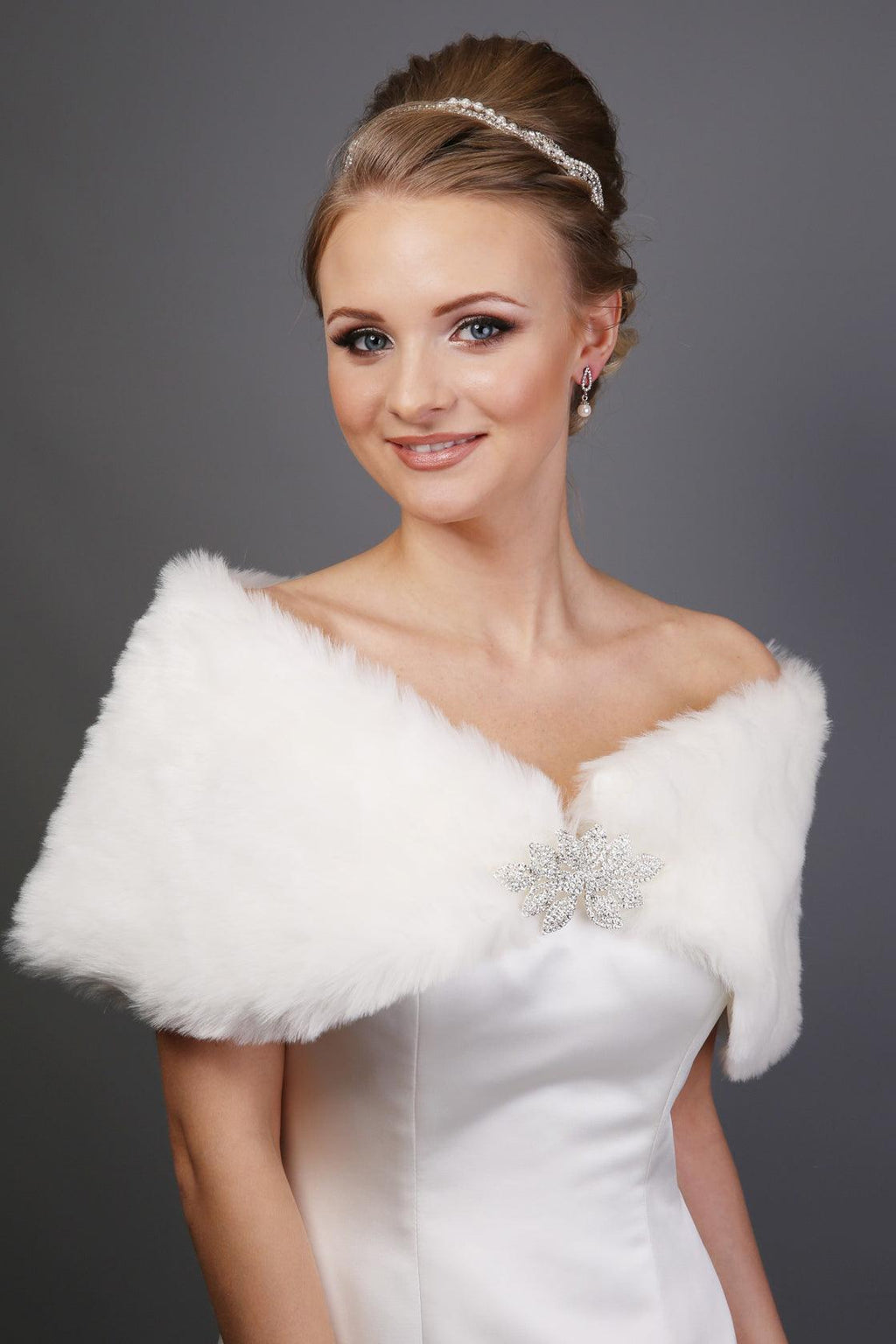 ELSA WRAP WITH DIAMANTE BUCKLE - Adore Bridal and Occasion Wear