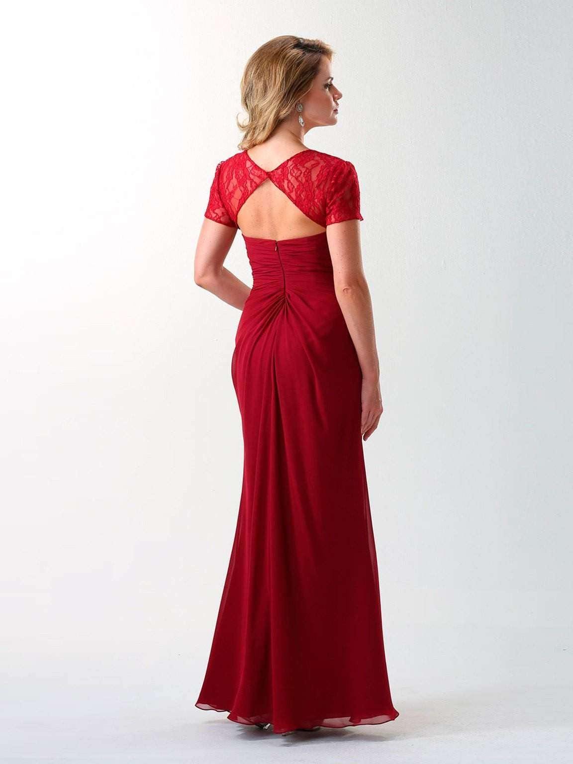 UK18 BURGUNDY - REBECCA - SALE - Adore Bridal and Occasion Wear