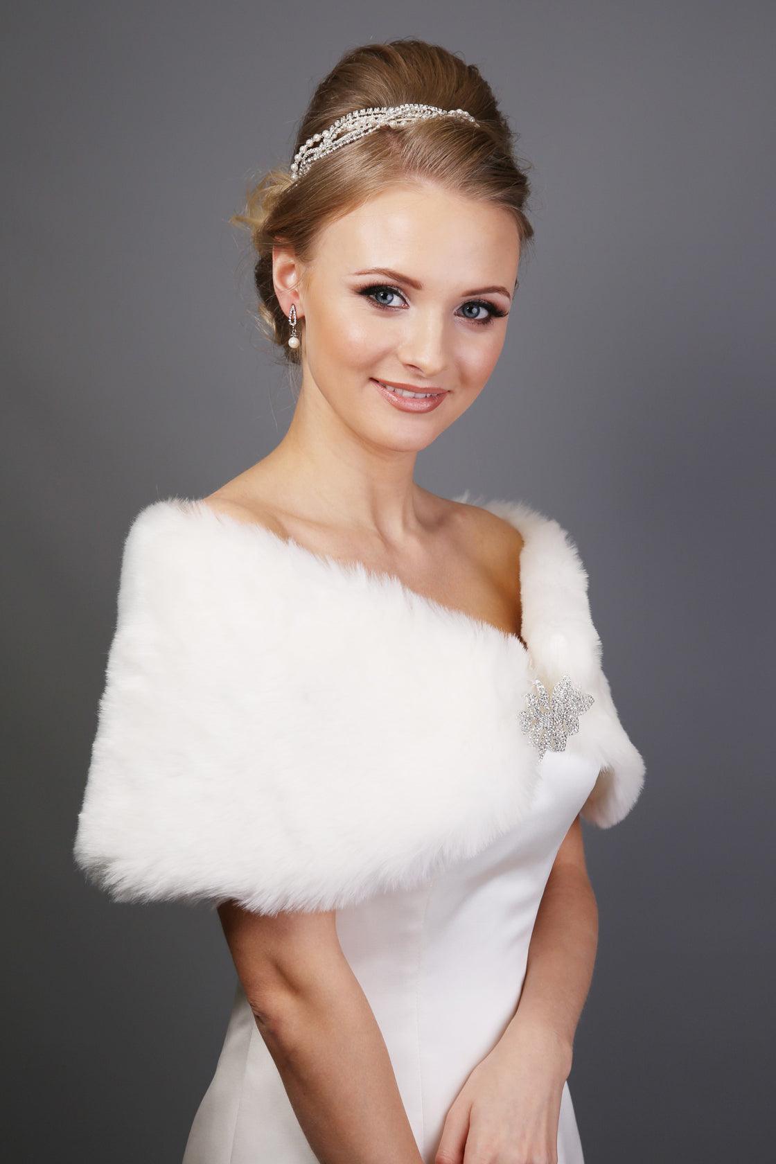 ELSA WRAP WITH DIAMANTE BUCKLE - Adore Bridal and Occasion Wear