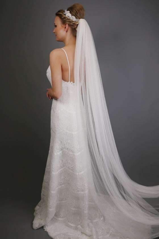 LILA - CUT EDGE  VEIL - 98" - Adore Bridal and Occasion Wear