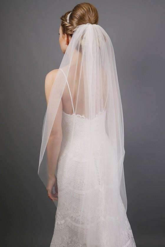 MAYA - CUT EDGE  VEIL - 43" - Adore Bridal and Occasion Wear