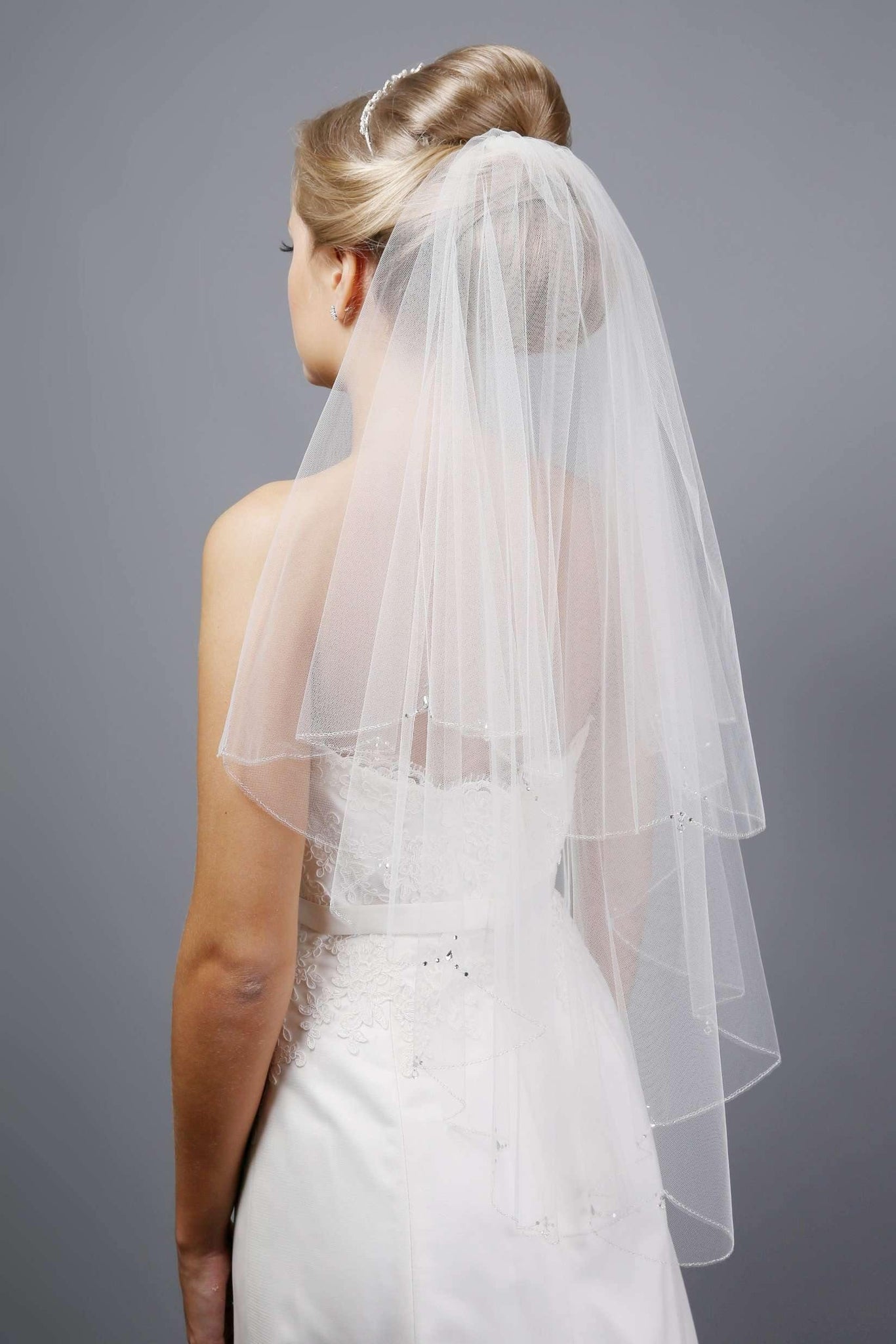 ROISIN - EMBROIDERED EDGE VEIL - 72" - Adore Bridal and Occasion Wear