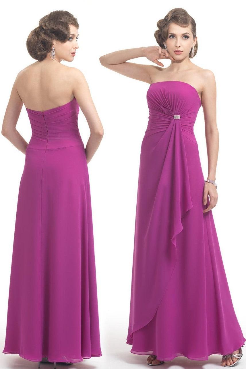 ICE PINK COLOUR CHIFFON DRESSES - Adore Bridal and Occasion Wear